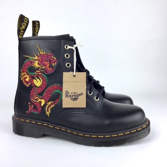 Dr. Martens 1460 Dragon Embroidered Leather Boots - Picture 2 of 7